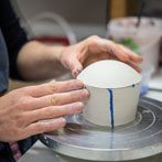 Jessica Thorn at work in her studio 2018